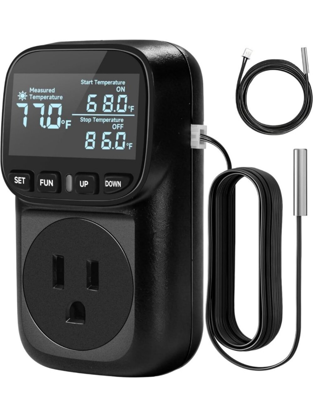 Digital Thermostat Temperature Controller for Reptiles, Greenhouse & Brewing